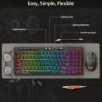 Redragon K517 Pro Wireless Gaming Keyboard, RGB Backlit, Tri-Mode BT/2.4GHz/USB-C, Mechanical Feel 94 Keys Computer Keyboard with 4 Macro Keys, Number Pad, 4000mAh Battery for Win/MAC - Image 5