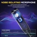 Wireless Gaming Headset for PS5, PC, PS4, 2.4G/Bluetooth Gaming Headphones with Noise Canceling Microphone, USB and Type-C Connector, 7.1 Surround Sound, RGB Lighting, 60H Battery - Image 5