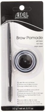 Ardell Brow Pomade - Soft Black, Smudge-Proof Long-Lasting Eyebrow Makeup, with Dual-Ended Precision Brush and Spoolie for Defined and Natural Brows, 1 Pack - Image 3