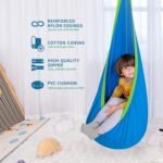 OUTREE Kids Pod Swing Seat, Cotton Child Hammock Swing Chair, Sensory Swing for Indoor and Outdoor Use, Blue - Image 4