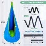 OUTREE Kids Pod Swing Seat, Cotton Child Hammock Swing Chair, Sensory Swing for Indoor and Outdoor Use, Blue - Image 8