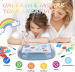 Magnetic Board for Kids, 1-2 Year Old Boy Gifts with Magnetic Letters and Numbers, Toddler Easel for Boy Birthday Christmas Gift (Blue) - Image 6