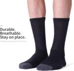 CS CELERSPORT 6 Pack Men's Cotton Athletic Crew Socks Full Cushioned Work Boot Socks - Image 4