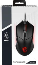 msi Clutch GM08 Gaming Mouse, 4200 DPI, Optical Sensor, 3 Adjustable Weights, Red LED Lighting, Symmetrical Design - Image 4