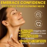 8-in-1 Radiant Neck Firming Cream, Tighten and Lift Neck Wrinkle Cream, Collagen Retinol Face and Chest Firming Tightening for Women and Men with Sagging Crepey Skin Over 50 & 60 - Image 6