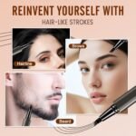 AWROSE Eyebrow Pencil, 3 Pack 3D Microblading 4-Tip Eyebrow Pen, Magic Precise Natural Waterproof Eye Brow Pen with Hair Like Strokes, 4 Fork Tip Multi-Used Eye Brow Pencils for Women/Men - Image 5