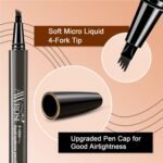 AWROSE Eyebrow Pencil, 3 Pack 3D Microblading 4-Tip Eyebrow Pen, Magic Precise Natural Waterproof Eye Brow Pen with Hair Like Strokes, 4 Fork Tip Multi-Used Eye Brow Pencils for Women/Men - Image 6