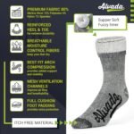 Alvada Merino Wool Hiking Socks Thermal Warm Crew Winter Boot Sock For Men & Women 3 Pairs - Image 4