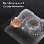 NIKKY HOME Vintage Silent Non-Ticking Table Clock, Shelf Desk Top Clock Battery Operated, Retro Home Decor for Living Room Mantel Desktop Countertop, Antique Brown - Image 5