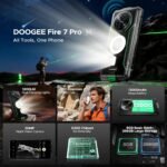 DOOGEE Fire 7 Pro Rugged Smartphone 5G,POC Intercom Function,Dual Camping Lights,32GB+256GB/2TB Rugged Phone,13000mAh/33W,6.6" HD+IPS,64MP+20MP Night Vision,IP68 Waterproof Phone,Face ID/OTG/NFC - Image 3