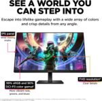 HP OMEN 23.8" FHD 165Hz Gaming Monitor, FHD Display (1920 x 1080), IPS panel, 99% sRGB, 90% DCI-P3, 16:9, AMD FreeSync Premium Technology, 24 (2023),Black - Image 4