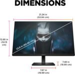 HP OMEN 23.8" FHD 165Hz Gaming Monitor, FHD Display (1920 x 1080), IPS panel, 99% sRGB, 90% DCI-P3, 16:9, AMD FreeSync Premium Technology, 24 (2023),Black - Image 7