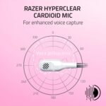 Razer Kraken Kitty V2 USB Wired Headset: Chroma RGB Kitty Ears - Stream Reactive Lighting - HyperClear Cardioid Mic - 40 mm Drivers - 7.1 Surround Sound - Comfortable Ear Cushions - White - Image 5