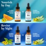 TruSkin Face Serum Trio – Vitamin C, Retinol & Hyaluronic Acid Anti-Aging Serums for Face – AM, PM & All-Day Skincare Routine – Brightening, Smoothing & Hydrating Facial Serums, 1 fl oz Each - Image 4