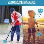 OMMO Metal Detector, Adjustable 27.5”-37.8” Metal Detector for Kids with Intuitive LCD Display, Lightweight Kids Metal Detectors with 6” Search Coil for Exploration Hiking - Image 5