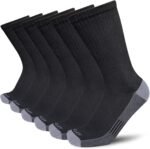 APTYID Men's Moisture Wicking Cushioned Crew Work Boot Socks (4-6 Pairs) - Image 2