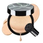 Air Cushion CC Cream Foundation - Tattoo Cover up Mushroom Head BB Creams, Long Lasting Concealing Brightening, Moisturizer Face Cream,Facial Skin Care Makeup For All Skin Types (Natural) - Image 2