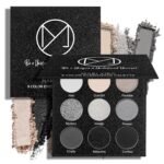 Black Grey Smokey Eyeshadow Palette Matte Black White Gray Silver Smoky Eye Shadow 9 Colors Eyeshadows Eye Makeup For Goth Look -9Black - Image 2
