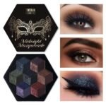Black Smokey Eyeshadow Makeup Palette, Dark Smoky Eye Shadow Palettes for Halloween Goth Make up Glitter Shimmer Matte Pallets, Midnight Masquerade 21 Colors Brown Neutral Naked, Talc Free - Image 2
