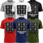 Custom Shirt for Men and Women, ADD Any 4 Images and Text, Customized Shirts, Design Your Own T-Shirt Black - Image 2