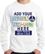 Custom T-Shirt for Men Women Add Your Text Image Photo Design Front Back Side Personalized Long Sleeve Shirt - Image 2