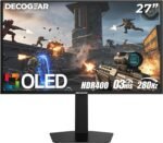 Deco Gear 27 QHD OLED Gaming Monitor | 280Hz 0.03ms Response, HDR400, Adaptive Sync, 99% sRGB, 1.5M:1 Contrast, Borderless Design, Height Adjustable Stand, HDMI 2.1, DisplayPort 1.4 - Image 2