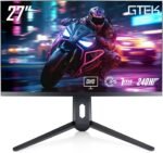 GTek 27 inch 240Hz 2K Gaming Monitor, QHD 2560 x 1440P Computer Monitor, Extreme Low Motion Blur, Fast IPS 1ms MPRT, DisplayPort/HDMI, VESA, Height Adjustable- Q2740P - Image 2