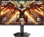 GTek 27 inch 320Hz 300Hz Gaming Monitor, Frameless 2K QHD 2560X1440P Fast IPS Computer Monitor, 1ms MPRT, FreeSync, 95% DCI-P3, HDR 400,DisplayPort/HDMI, Height Adjustable- Q2732P - Image 2