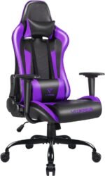 Gaming Chair,High Back Ergonomic Racing Gamer Chair with Lumbar Support and Headrest,Girl Computer Desk Chair with Height Adjustable(Purple) - Image 2