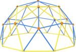 Gardenature 10FT Climbing Dome, Outdoor Jungle Gym for Kids, Geometric Dome Climber Supporting 880 Lbs Anti-Rust Metal Outdoor Play Structure ASTM Approved Blue & Yellow - Image 2