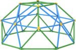 Gardenature 6FT Climbing Dome for Kids 3-8, Jungle Gym for Indoor and Outdoor, Geometric Dome Climber Supporting 440 Lbs Anti-Rust Metal Play Structure, Kids Gift Toys, ASTM Approved, Blue & Green - Image 2