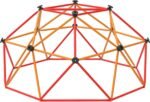Gardenature 6FT Climbing Dome for Kids 3-8, Jungle Gym for Indoor and Outdoor, Geometric Dome Climber Supporting 880 Lbs Anti-Rust Metal Play Structure, Kids Gift Toys, ASTM Approved, Red & Orange - Image 2