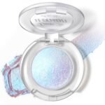 Holographic Duochrome Blue Glitter Eyeshadow, Color Shift Metallic Shimmer Eyeshadow Palette, Chameleon Sparkle Inner Corner Eye Highlighter, Iridescent Eye Shadow Palette Fairy Makeup#04 - Image 2
