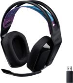 Logitech G535 Lightspeed Wireless Gaming Headset - Lightweight on-Ear Headphones, flip to Mute mic, Stereo, USB Rechargeable - Black - Image 2