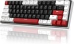 MageGee 60% Mechanical Gaming Keyboard, 68 Keys Compact Blue LED Backlit Gaming Keyboards, SKY68 Wired Ergonomic Mini Office Keyboard for Windows PC Gamer (Red Switch, White & Black) - Image 2