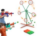 Marlrin Shooting Games Toys for Age 5 6 7 8 9 10+ Year Old Boys, Kids Toy Sports & Outdoor Game with Moving Shooting Target & 2 Popper Air Toy Guns & 24 Foam Balls, Gifts for Boys and Girls - Image 2