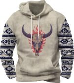 Mens Autumn Hoodie Dropped Shoulder Hooded Neck Fashion Pullover Classic Drawstring Long Sleeve Warmth Sweatshirt - Image 2