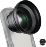 NEEWER HD 65mm Telephoto Phone Camera Lens with Lens Hood Only for 17mm Thread Lens Backplate Cell Phone Cage Case, 1.7X Zoom Lens Attachment Compatible with iPhone 16 15 S25 S24 Ultra Android, LS-66 - Image 2