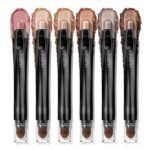 Neutral Eyeshadow Stick Makeup 6PCS Set, Brown Nude Metallic Shimmer Matte Cream Eye Shadow Palette Eyeliner Brightener Pencil Crayon, Halloween Makeup - BROWN CANYON - Image 2