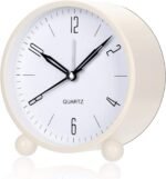 Outwit Analog Alarm Clock, 4 inch Super Silent Non Ticking Small Clock with Night Light, Battery Operated, Simply Design, for Bedroom, Bedside, Desk - Image 2