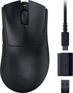 Razer DeathAdder V3 HyperSpeed Wireless Gaming Mouse: 55g Lightweight - USB C Charging - Up to 100 Hr Battery - Advanced 26K Optical Sensor - Gen-3 Optical Switches - 8 Programmable Controls - Black - Image 2