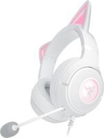 Razer Kraken Kitty V2 USB Wired Headset: Chroma RGB Kitty Ears - Stream Reactive Lighting - HyperClear Cardioid Mic - 40 mm Drivers - 7.1 Surround Sound - Comfortable Ear Cushions - White - Image 2