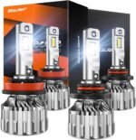 SEALIGHT H8/H9/H11 9005/HB3 Fog Light Bulb Combo 92,000LM Ultra-Bright 6500K 9005 H11 Bulbs with Cooling Fan, True Plug N Play, Non-polarity, Wider Vision Driving Fog Spot Light Assemblies, Pack of 4 - Image 2
