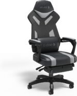 STAPLES Emerge Vomax Bonded Leather Ergonomic Gaming Chair, Black/White - Image 2
