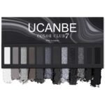 UCANBE Smokey Eyeshadow Palette, Dark Black White Gray Silver Natural Nude Matte Shimmer Eye Shadow Make Up Pallet for Smoky Emo Goth Makeup, 12 Color High Pigmented Long Lasting Waterproof Pallete - Image 2