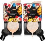 UYI Mushroom Head Air Cushion CC Cream Foundation U.Yi Refreshing Flawless Little Mushroom BB Cream UYI CC Cream Waterproof Oil Control Full Cover Foundation Natural Coverage (21#+22#) - Image 2