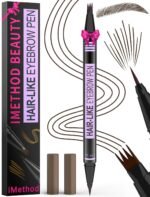 iMethod Eyebrow Pen - Eyebrow Pencil Magic 2-in-1 Eye Brow Pencils for Women with 4-Fork-Tip and Precise Brush-Tip Create Natural Hair-Like Brows, Last All Day, Microblading Eyebrow Pen, Dark Brown - Image 2