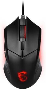 msi Clutch GM08 Gaming Mouse, 4200 DPI, Optical Sensor, 3 Adjustable Weights, Red LED Lighting, Symmetrical Design - Image 2