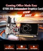 GT610 Computer Graphics Card, 2GB DDR3 64bit PCI Express X16 Gaming Graphics Card with DVI, VGA, HDMI Interface for Computer Desktop - Image 3