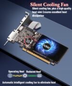 GT610 Computer Graphics Card, 2GB DDR3 64bit PCI Express X16 Gaming Graphics Card with DVI, VGA, HDMI Interface for Computer Desktop - Image 4